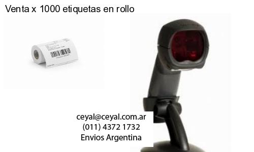 Venta x 1000 etiquetas en rollo