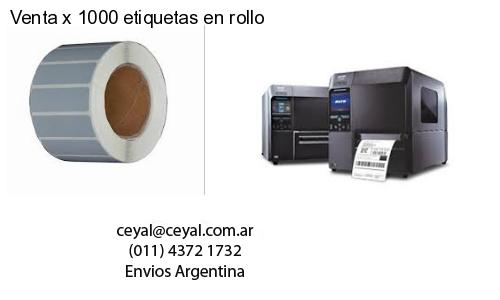 Venta x 1000 etiquetas en rollo