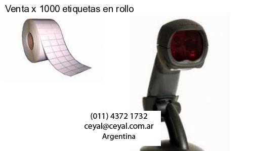 Venta x 1000 etiquetas en rollo