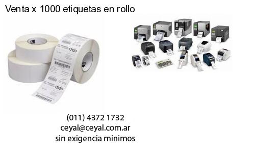 Venta x 1000 etiquetas en rollo