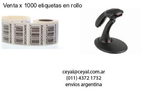 Venta x 1000 etiquetas en rollo