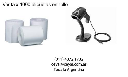 Venta x 1000 etiquetas en rollo