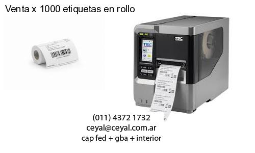 Venta x 1000 etiquetas en rollo