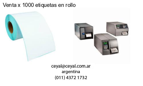 Venta x 1000 etiquetas en rollo