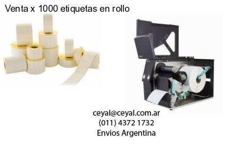 Venta x 1000 etiquetas en rollo