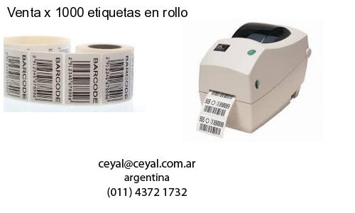 Venta x 1000 etiquetas en rollo