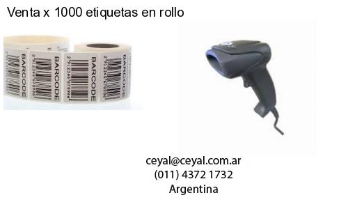 Venta x 1000 etiquetas en rollo