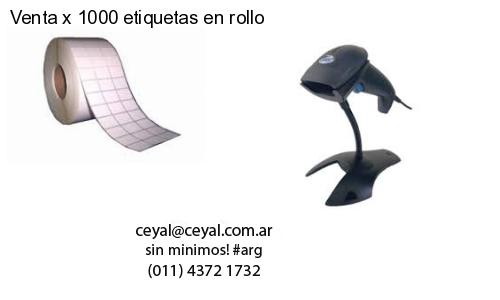 Venta x 1000 etiquetas en rollo