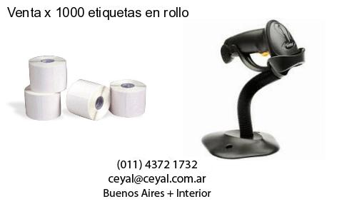 Venta x 1000 etiquetas en rollo