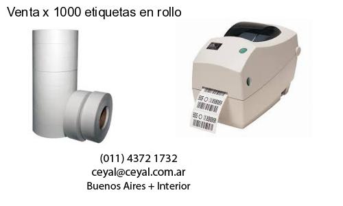 Venta x 1000 etiquetas en rollo