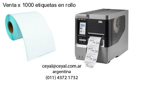 Venta x 1000 etiquetas en rollo