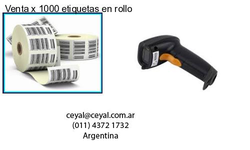 Venta x 1000 etiquetas en rollo