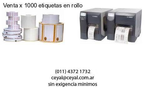 Venta x 1000 etiquetas en rollo