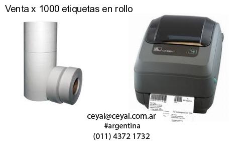 Venta x 1000 etiquetas en rollo