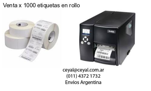 Venta x 1000 etiquetas en rollo