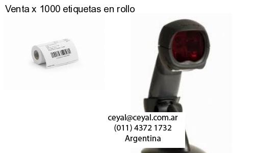 Venta x 1000 etiquetas en rollo