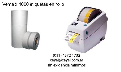 Venta x 1000 etiquetas en rollo