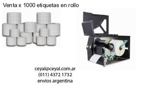 Venta x 1000 etiquetas en rollo