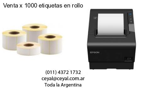 Venta x 1000 etiquetas en rollo