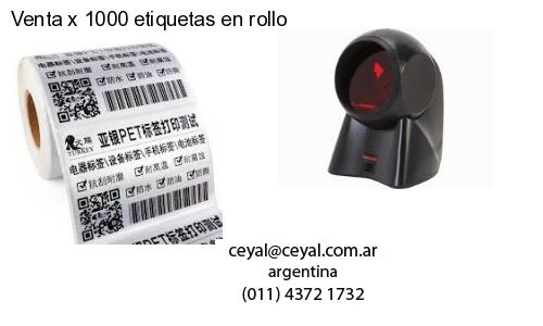 Venta x 1000 etiquetas en rollo