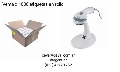 Venta x 1000 etiquetas en rollo