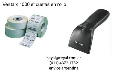 Venta x 1000 etiquetas en rollo