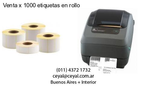 Venta x 1000 etiquetas en rollo