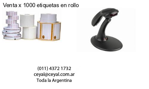Venta x 1000 etiquetas en rollo
