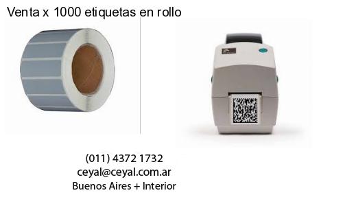 Venta x 1000 etiquetas en rollo