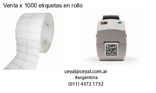 Venta x 1000 etiquetas en rollo