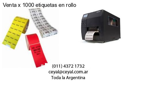Venta x 1000 etiquetas en rollo