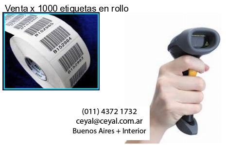 Venta x 1000 etiquetas en rollo