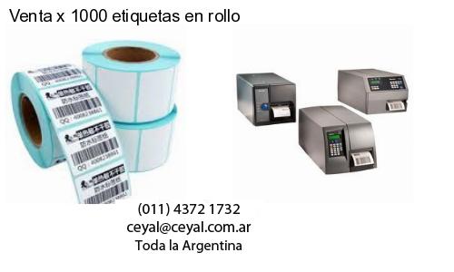 Venta x 1000 etiquetas en rollo