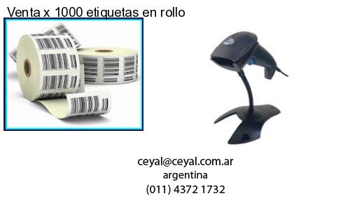 Venta x 1000 etiquetas en rollo