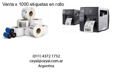 Venta x 1000 etiquetas en rollo