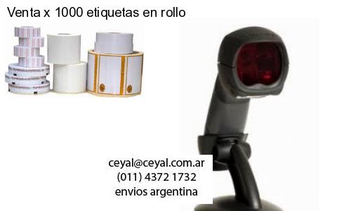 Venta x 1000 etiquetas en rollo