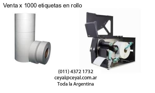 Venta x 1000 etiquetas en rollo