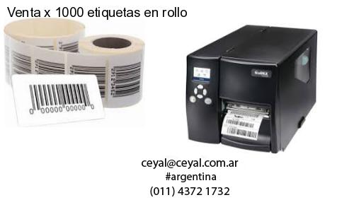 Venta x 1000 etiquetas en rollo