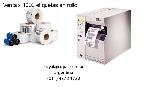Venta x 1000 etiquetas en rollo
