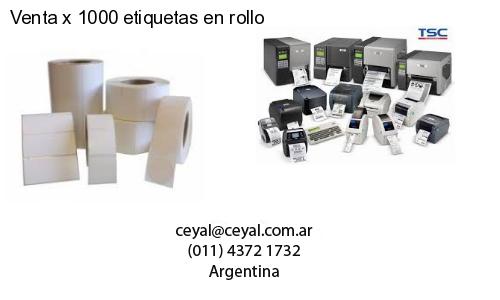 Venta x 1000 etiquetas en rollo