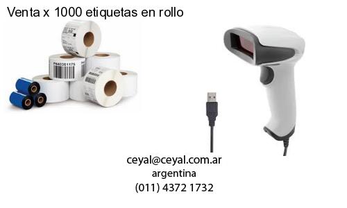 Venta x 1000 etiquetas en rollo