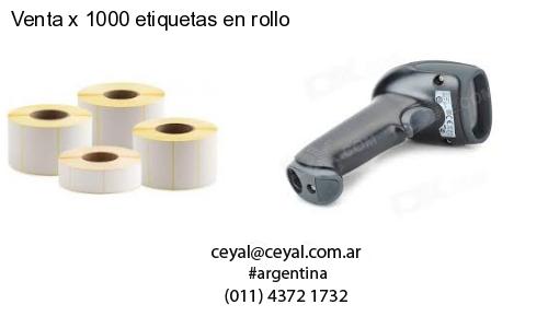 Venta x 1000 etiquetas en rollo