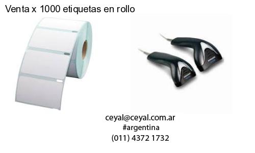 Venta x 1000 etiquetas en rollo