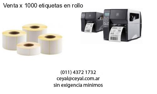 Venta x 1000 etiquetas en rollo