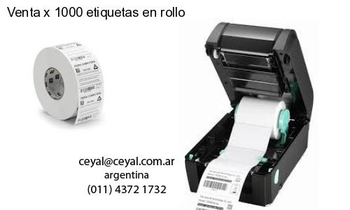 Venta x 1000 etiquetas en rollo