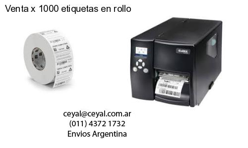 Venta x 1000 etiquetas en rollo