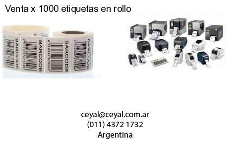 Venta x 1000 etiquetas en rollo