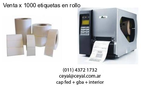 Venta x 1000 etiquetas en rollo
