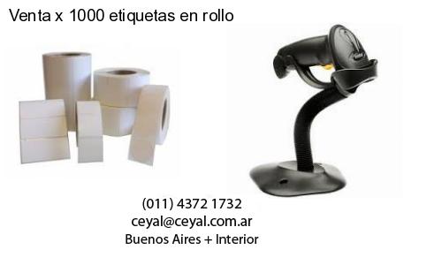 Venta x 1000 etiquetas en rollo