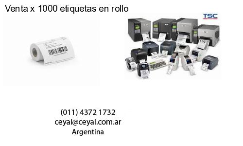 Venta x 1000 etiquetas en rollo
